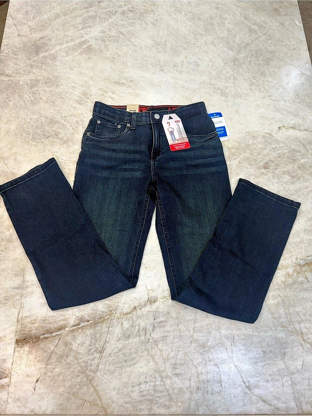 Levi's 514 Straight Dark Wash Jeans Waist 34 x 30 NWT Boys size 16R